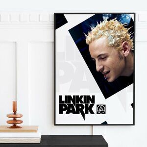 Linkin Park Rock‎ Star Chester Portrait Oil Painting Art Poster